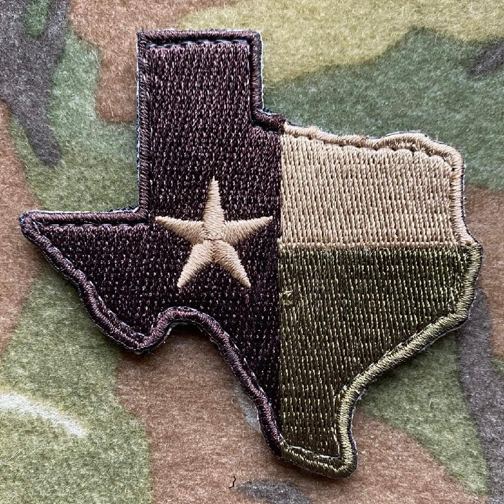 Die-Cut Tactical Texas Patch - Multitan